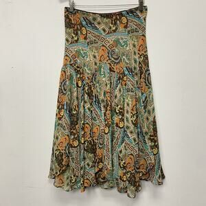 Vintage Y2K Women Med Sheer Skirt Goblincore Forest Fairy Turquoise Contempory